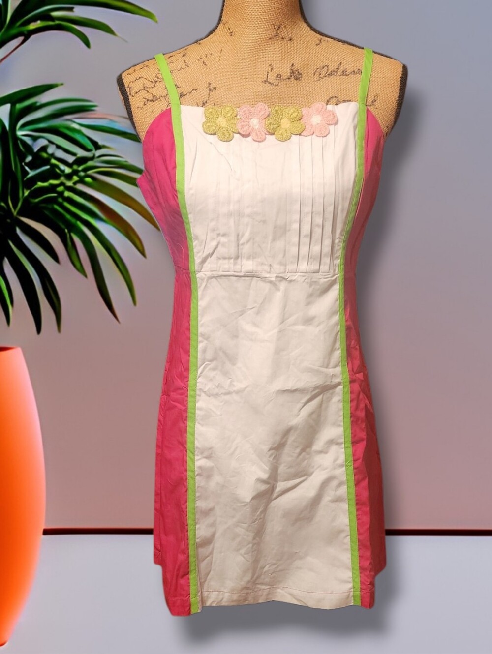 Unique Vintage X Smak Parlour Watermelon Crochet Daisy Mini Dress